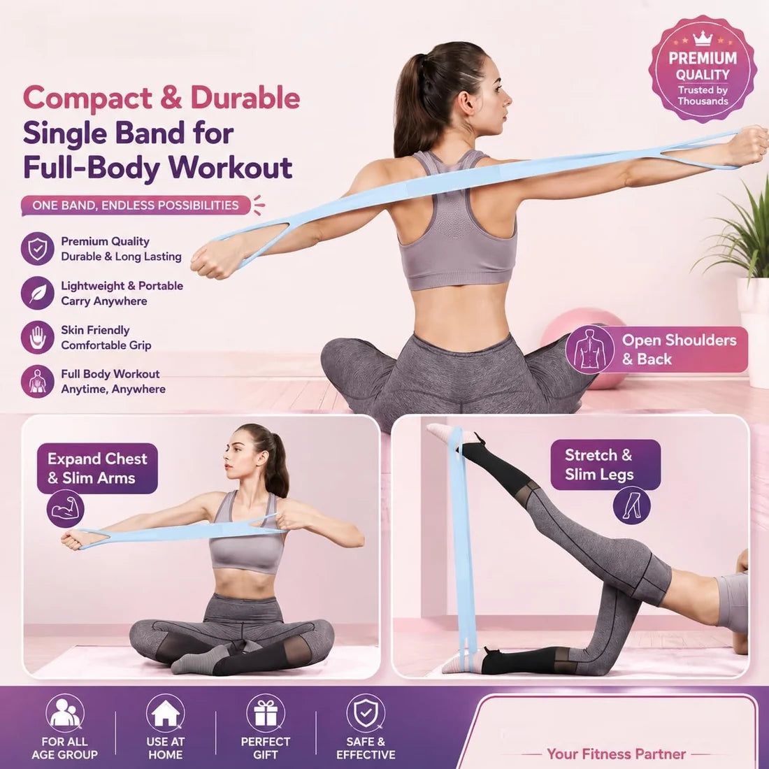 Figure 8 Workout Resistance Band for Men and Women