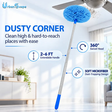 Extendable Dust Buster Mop - (Ceiling fans & Under sofas & beds)