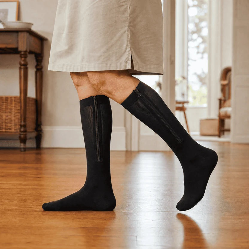 ZipEase™ Knee-High Medical Compression Socks ( Free Size )