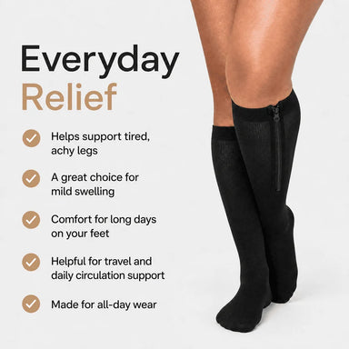 ZipEase™ Knee-High Medical Compression Socks ( Free Size )