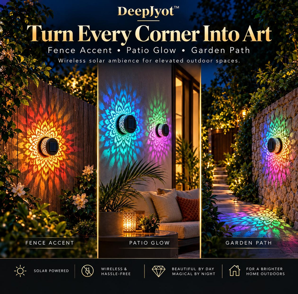 DeepJyot ™ Deepawali Solar Wall Light - Light Up your Diwali