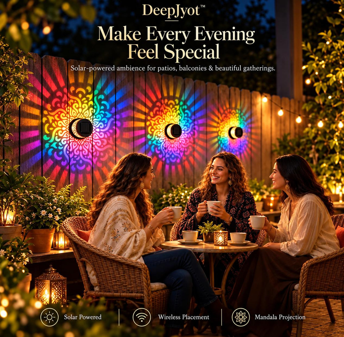 DeepJyot ™ Deepawali Solar Wall Light - Light Up your Diwali