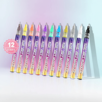 Wellura™ Nail Art Pens - 12 Colors | Salon Quality Nails at Home