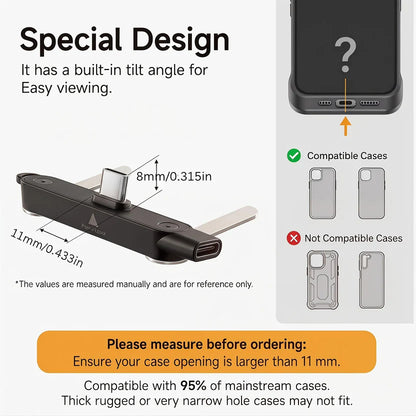Reve™ Dock 4 in 1 Detachable Cable + Phone Stand (Type C to Type C)
