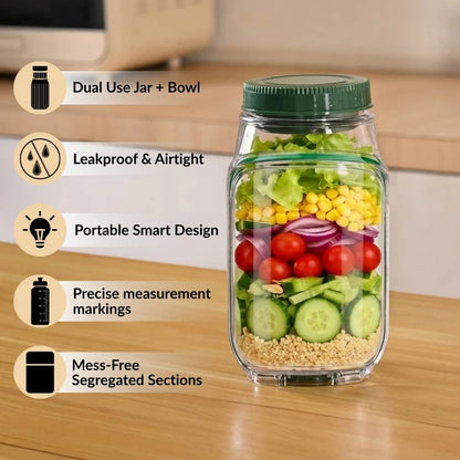 Salad pod jar